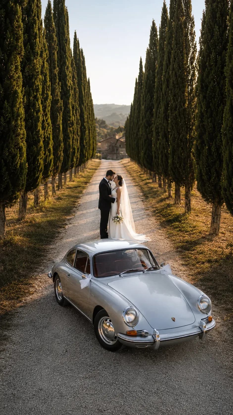 Salone affrescato pronto per un matrimonio