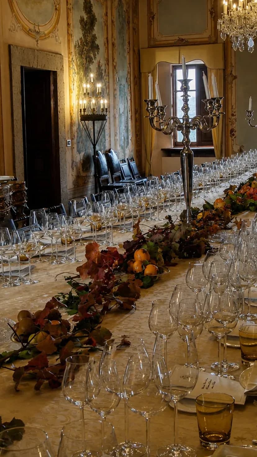 Castle halls set for an event